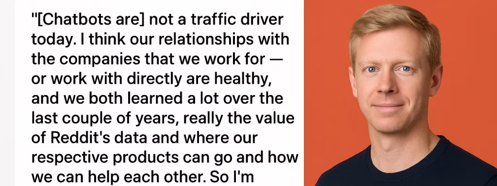 Reddit CEO Steve Huffman Says AI Chatbots Aren’t Driving Platform Traffic Yet