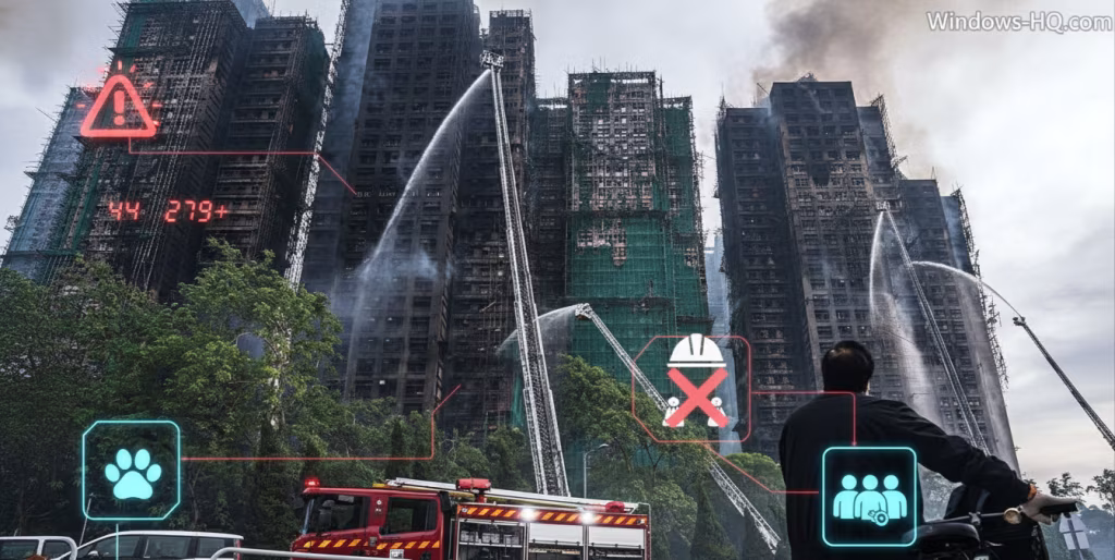 Hong Kong Fire Death Toll Rises to 44; Construction Executives Arrested for Manslaughter