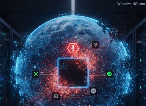 A stylized digital rendering of Earth overlaid with glowing network data points and icons.