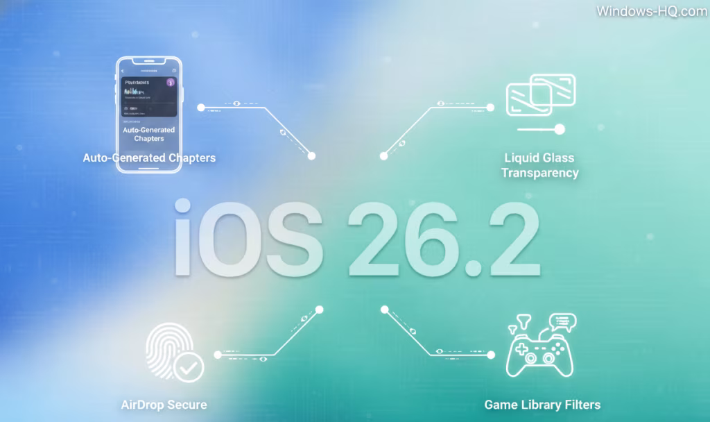 iOS 26.2 Lands with Liquid Glass Adjustments, Podcasts Chapters, and Key Fixes
