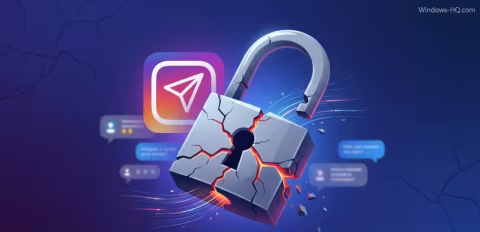 A cracked padlock emoji next to the Messenger logo.