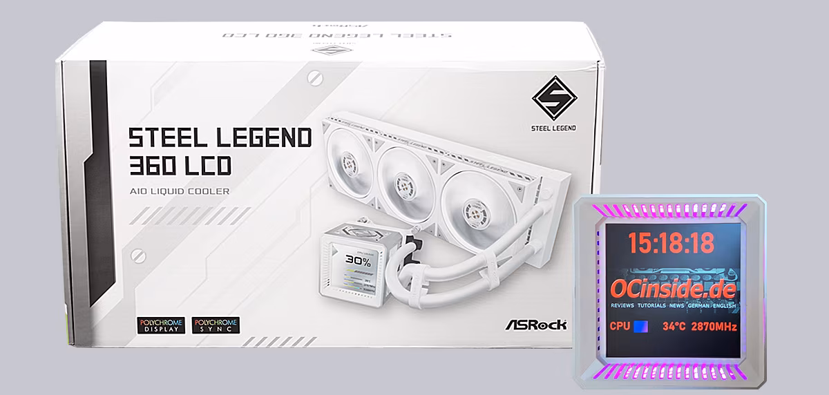 ASRock Launches Comprehensive Water Cooler Line with Feature-Rich Steel Legend 360 LCD